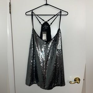 NWT City Chic Glimmer Top - Gunmetal size XXL/ US 24